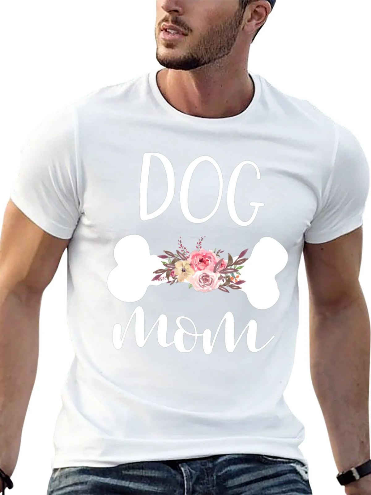 Dog Mom Floral Bone Graphic Tee product image 12