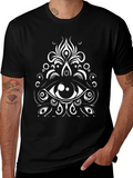Eye Mandala Graphic Tee - Black Cotton Blend product image 1