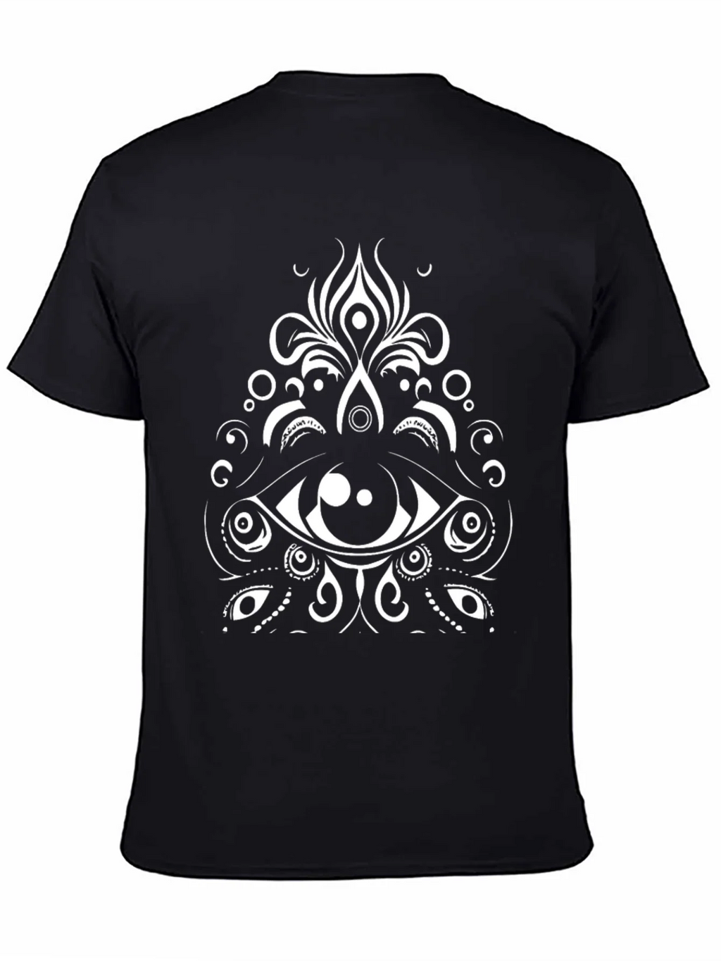 Eye Mandala Graphic Tee - Black Cotton Blend product image 4
