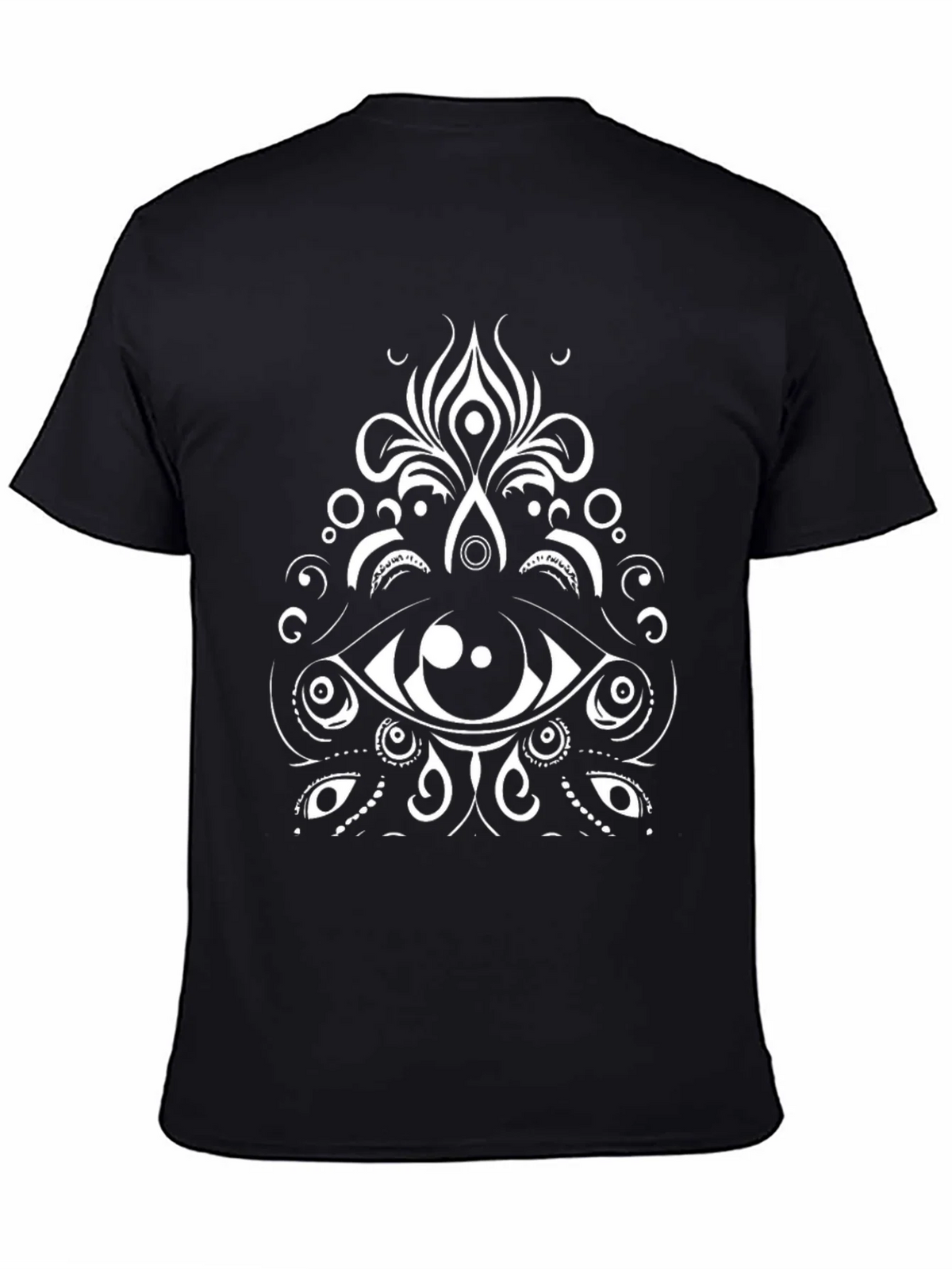 Eye Mandala Graphic Tee - Black Cotton Blend product image 4