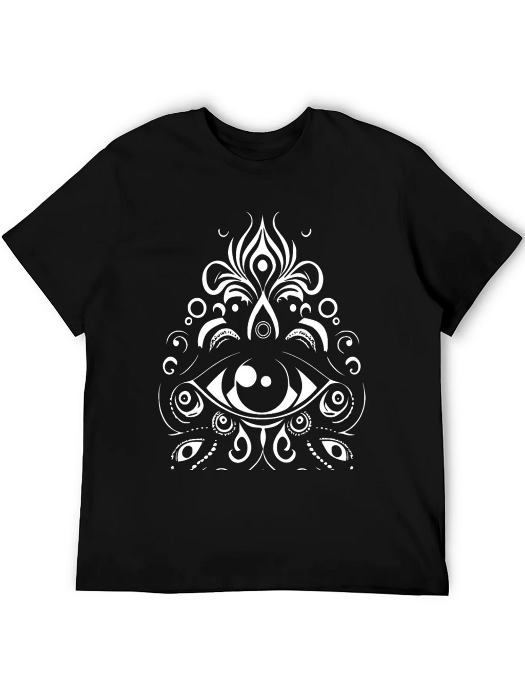 Eye Mandala Graphic Tee - Black Cotton Blend product image 5