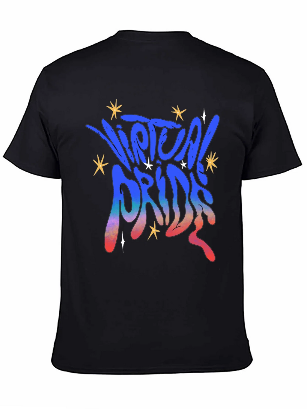 Virtual Pride Graphic Tee - Black Unisex T-Shirt product image 4