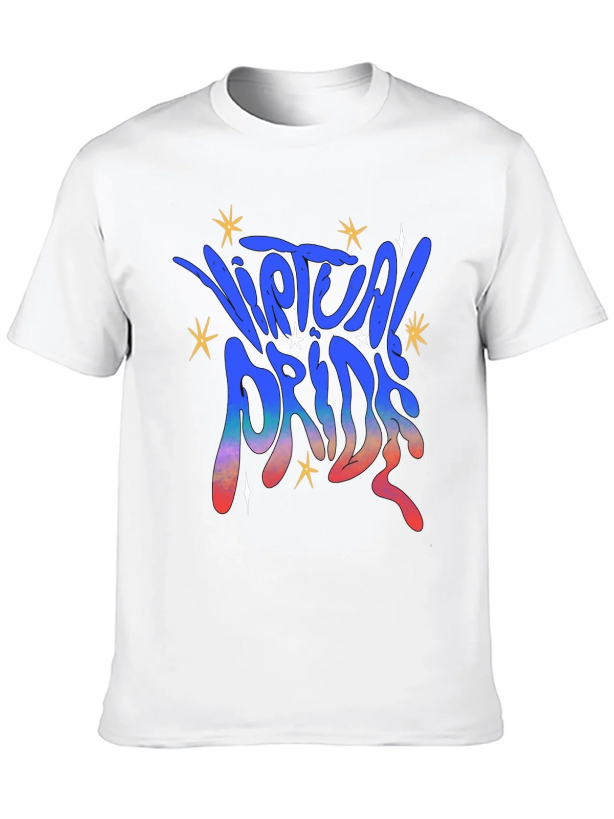 Virtual Pride Graphic Tee - Black Unisex T-Shirt product image 8