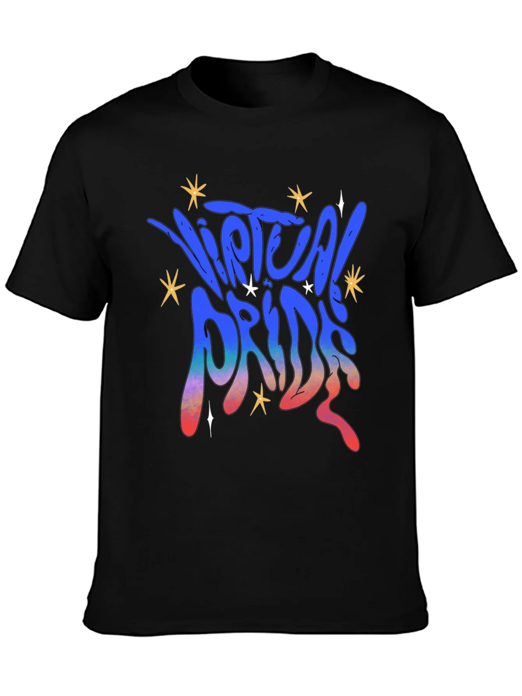 Virtual Pride Graphic Tee - Black Unisex T-Shirt product image 3
