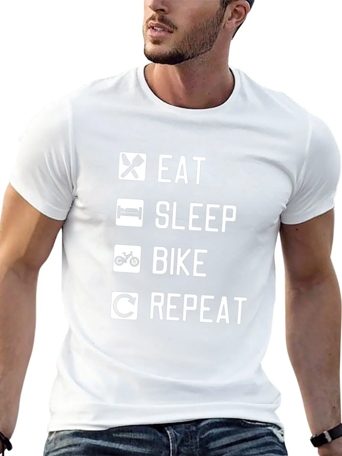 Eat Sleep Bike Repeat Graphic Tee - Cycling T-Shirt product image 12