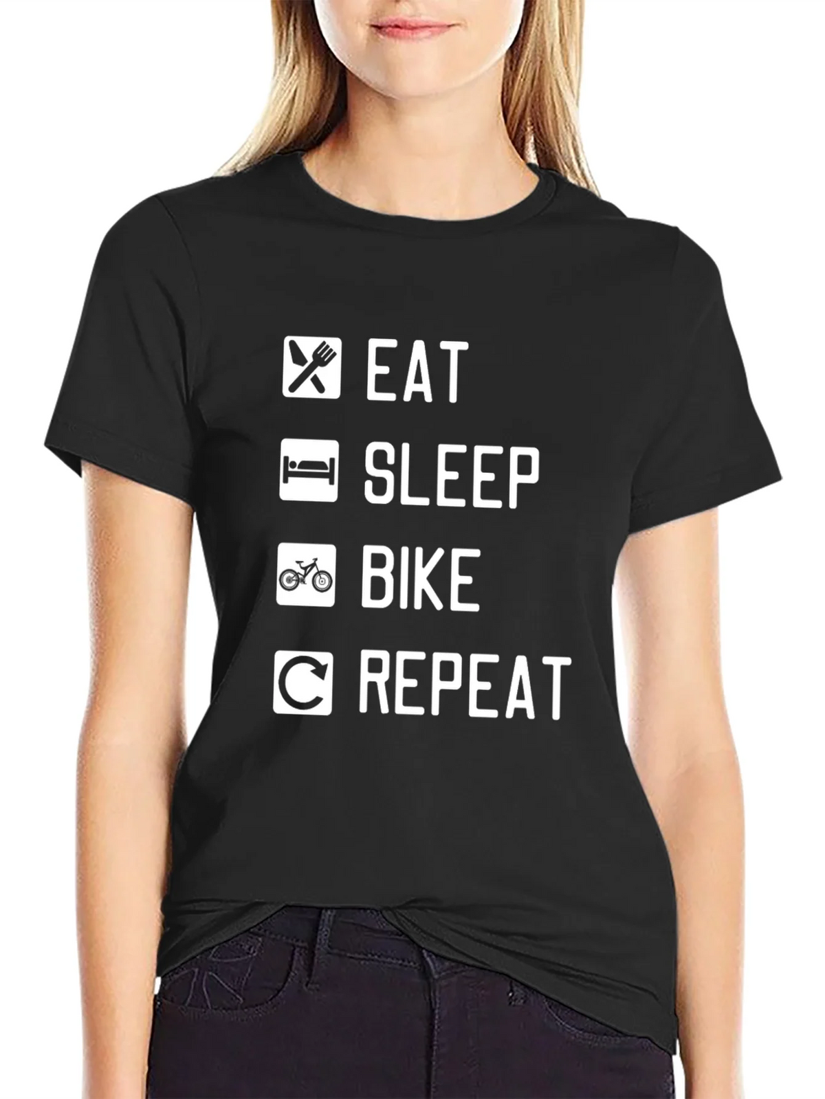 Eat Sleep Bike Repeat Graphic Tee - Cycling T-Shirt product image 2