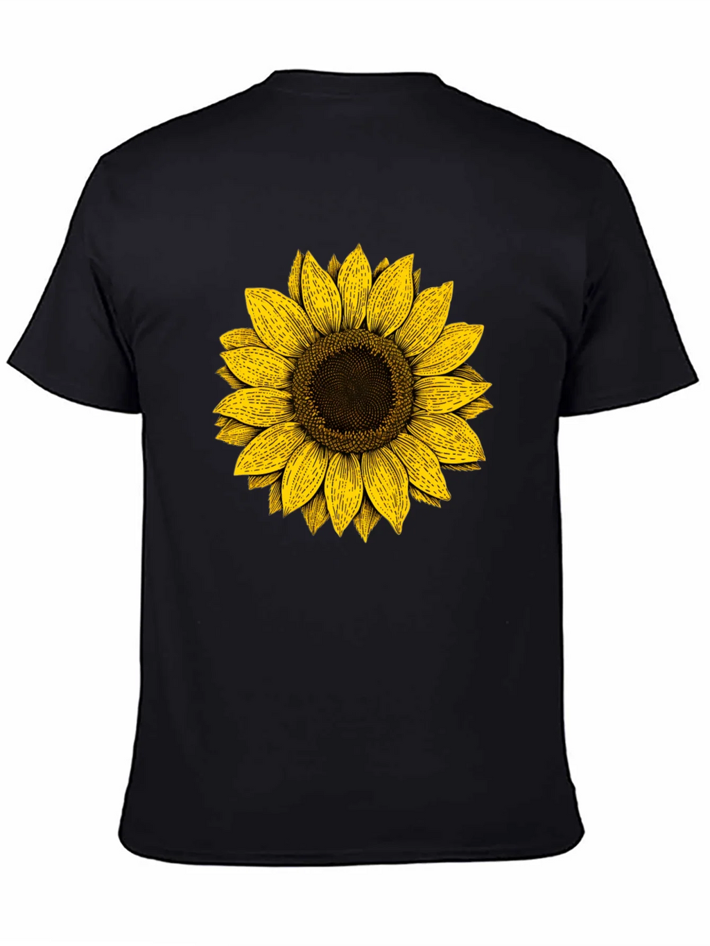 Sunflower Graphic Print Black T-Shirt product image 4