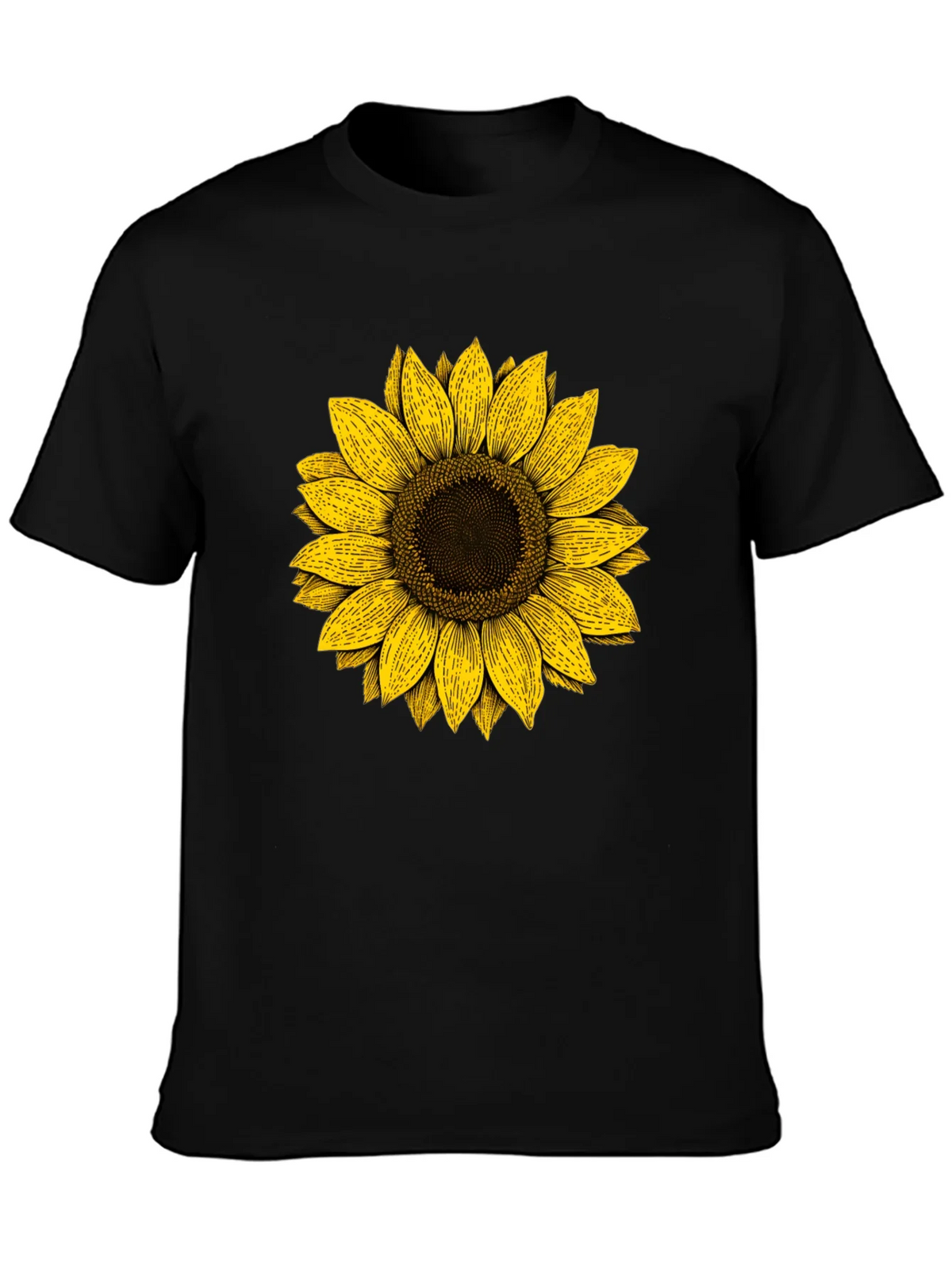 Sunflower Graphic Print Black T-Shirt product image 3