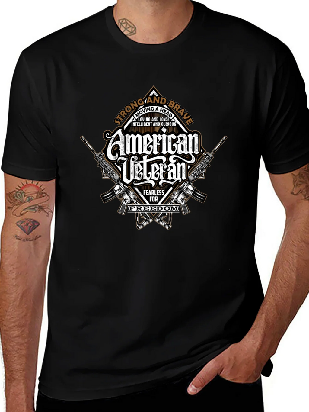 American Veteran Graphic Print T-Shirt product image 1