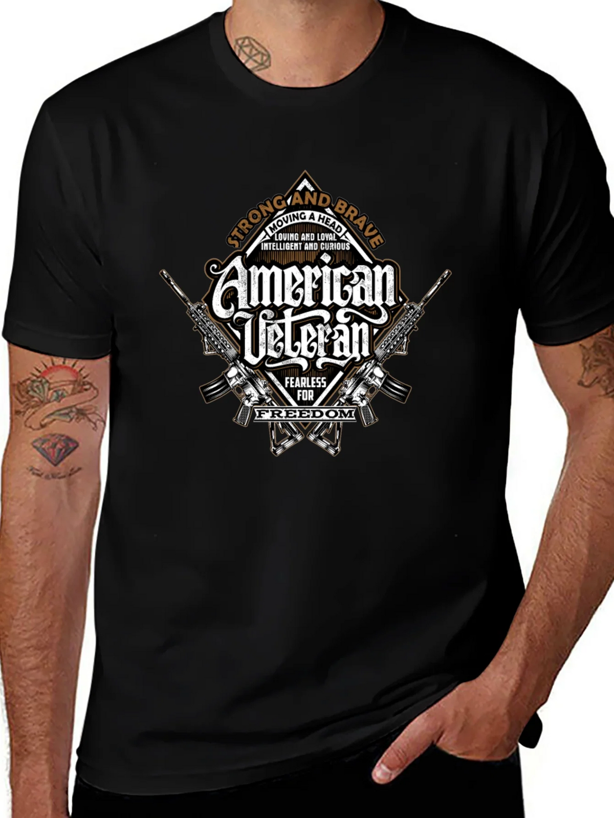 American Veteran Graphic Print T-Shirt product image 1