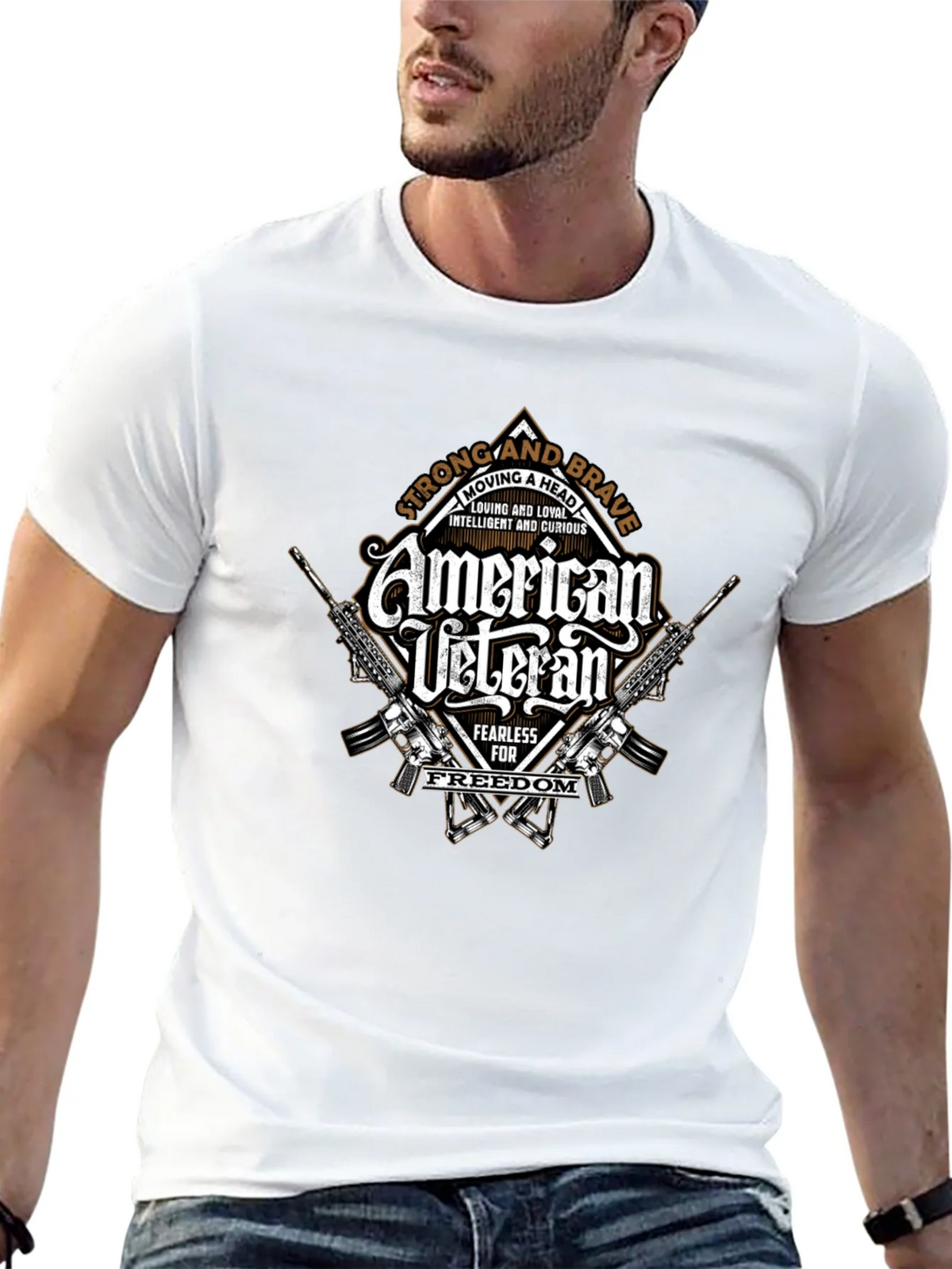 American Veteran Graphic Print T-Shirt product image 7