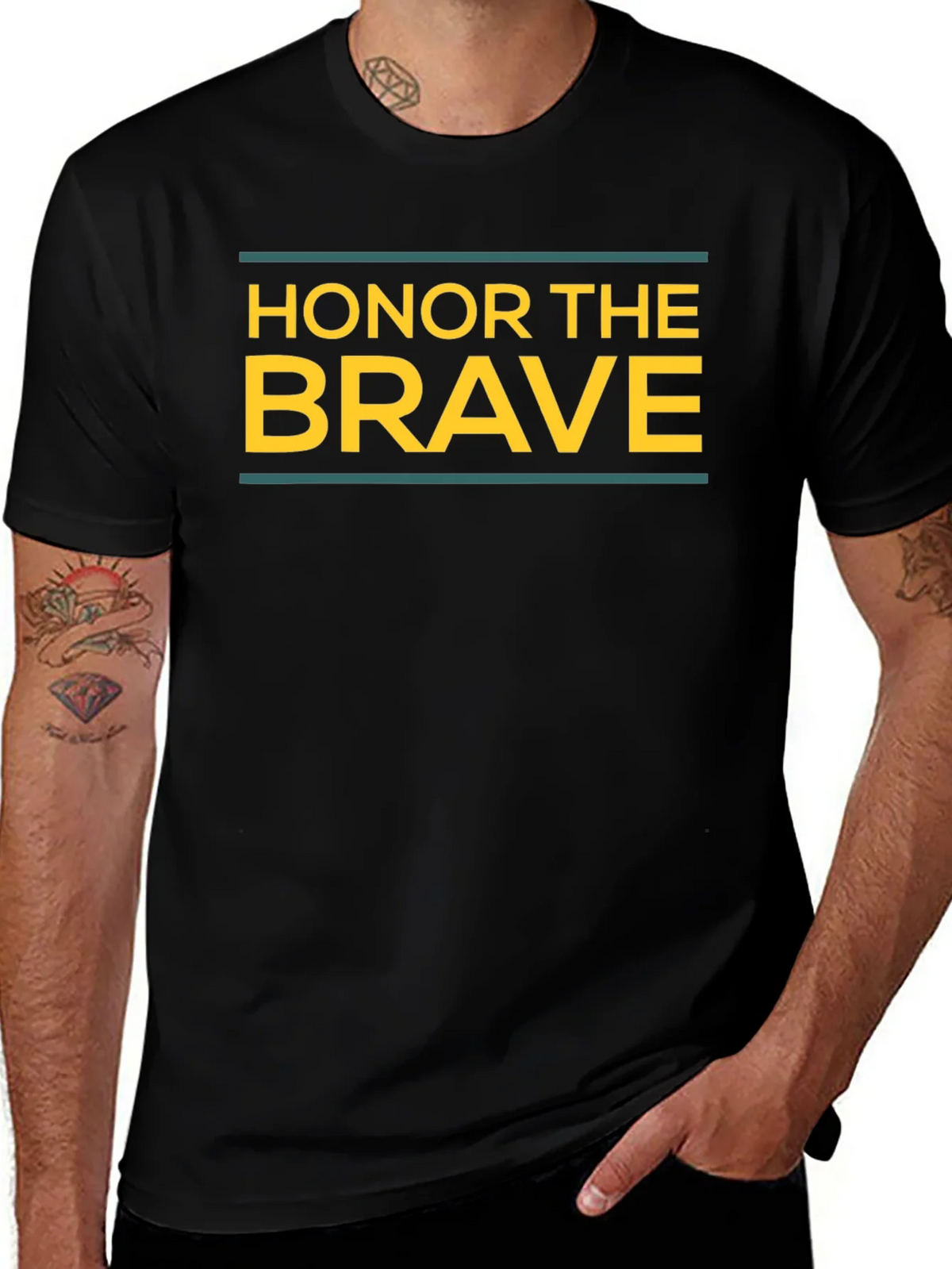 Honor The Brave Graphic T-Shirt - Black product image 1