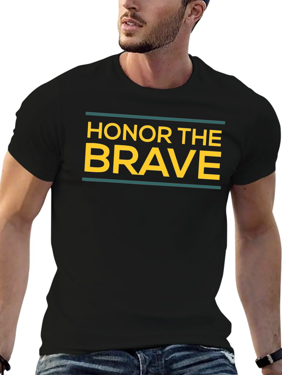 Honor The Brave Graphic T-Shirt - Black product image 6