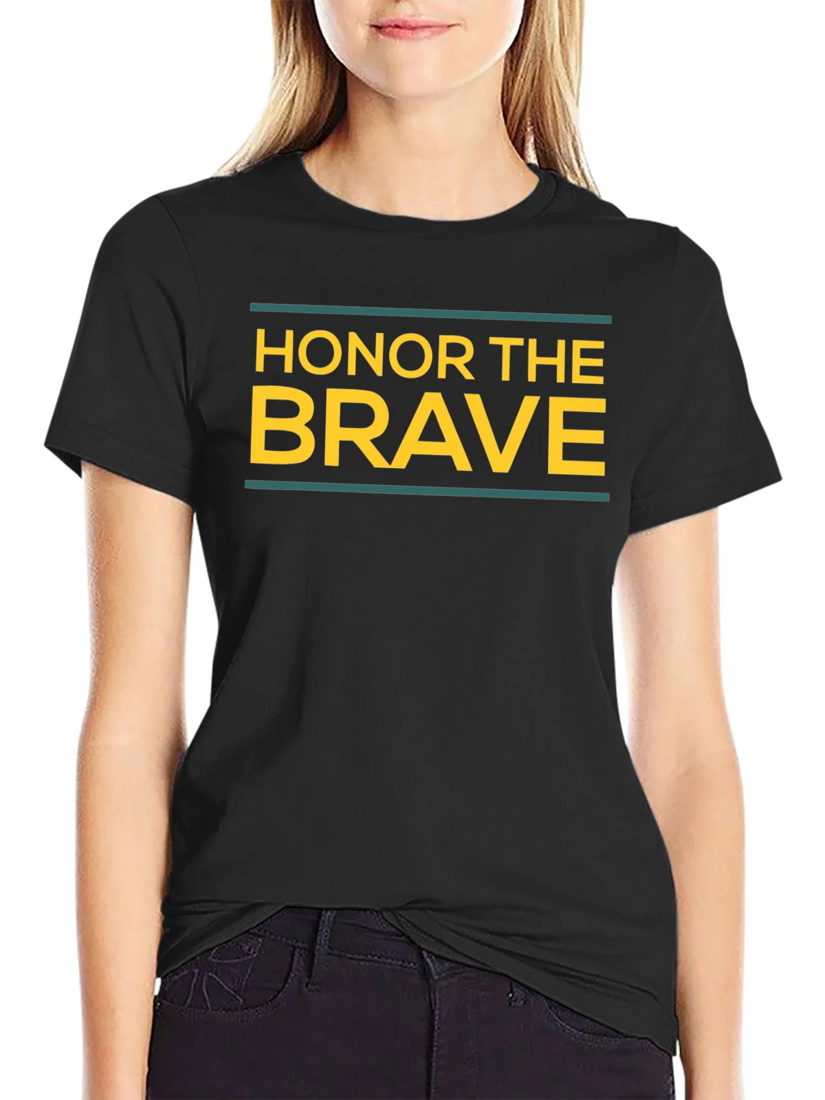 Honor The Brave Graphic T-Shirt - Black product image 2