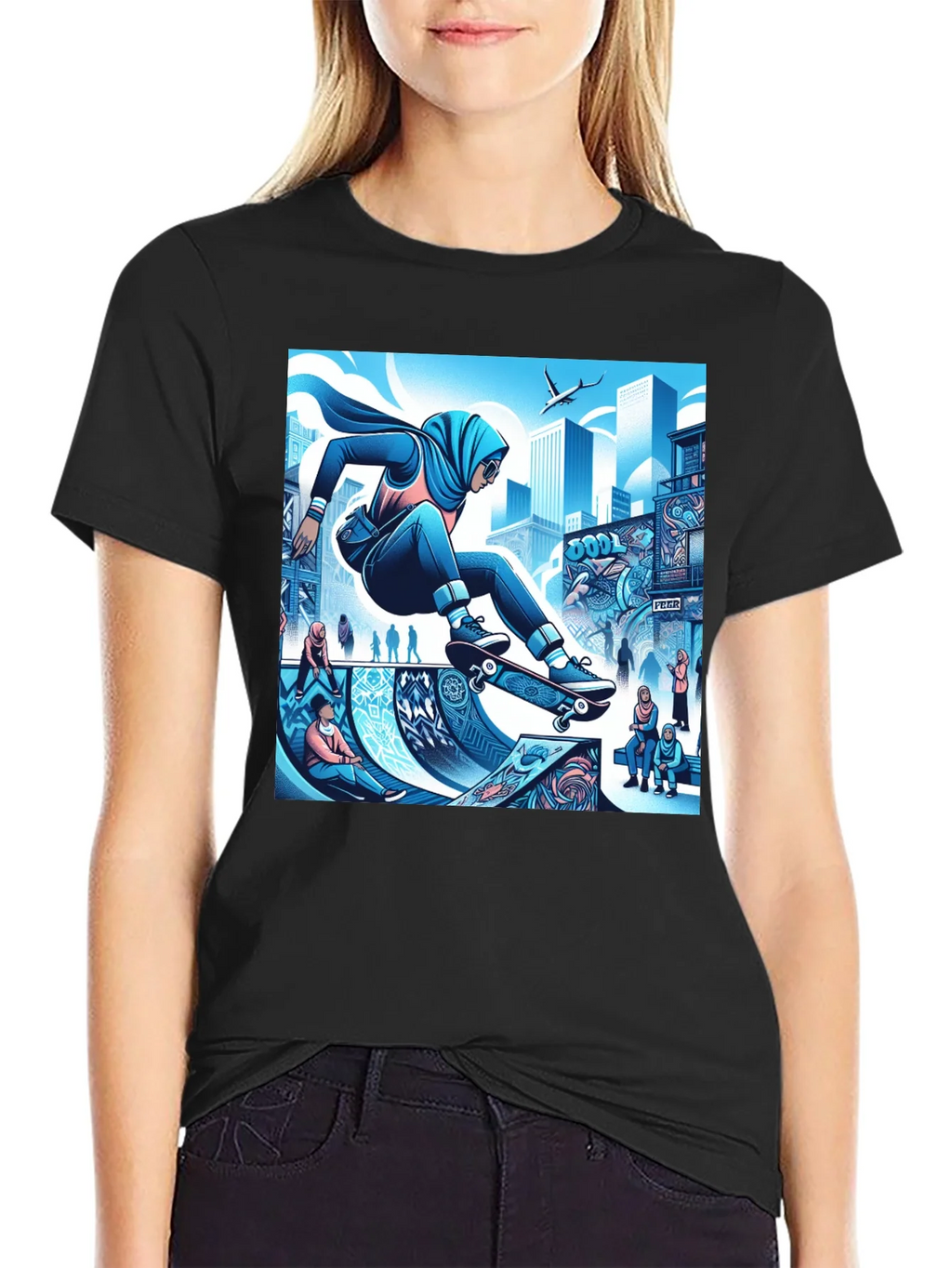 Skateboarding Hijabi Tee product image 2
