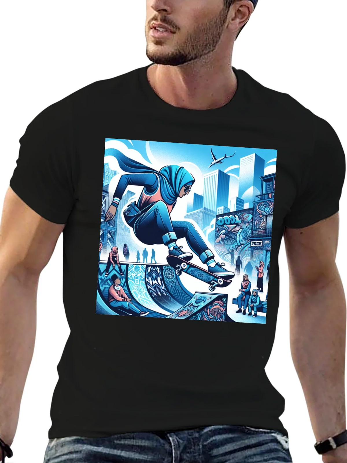 Skateboarding Hijabi Tee product image 5