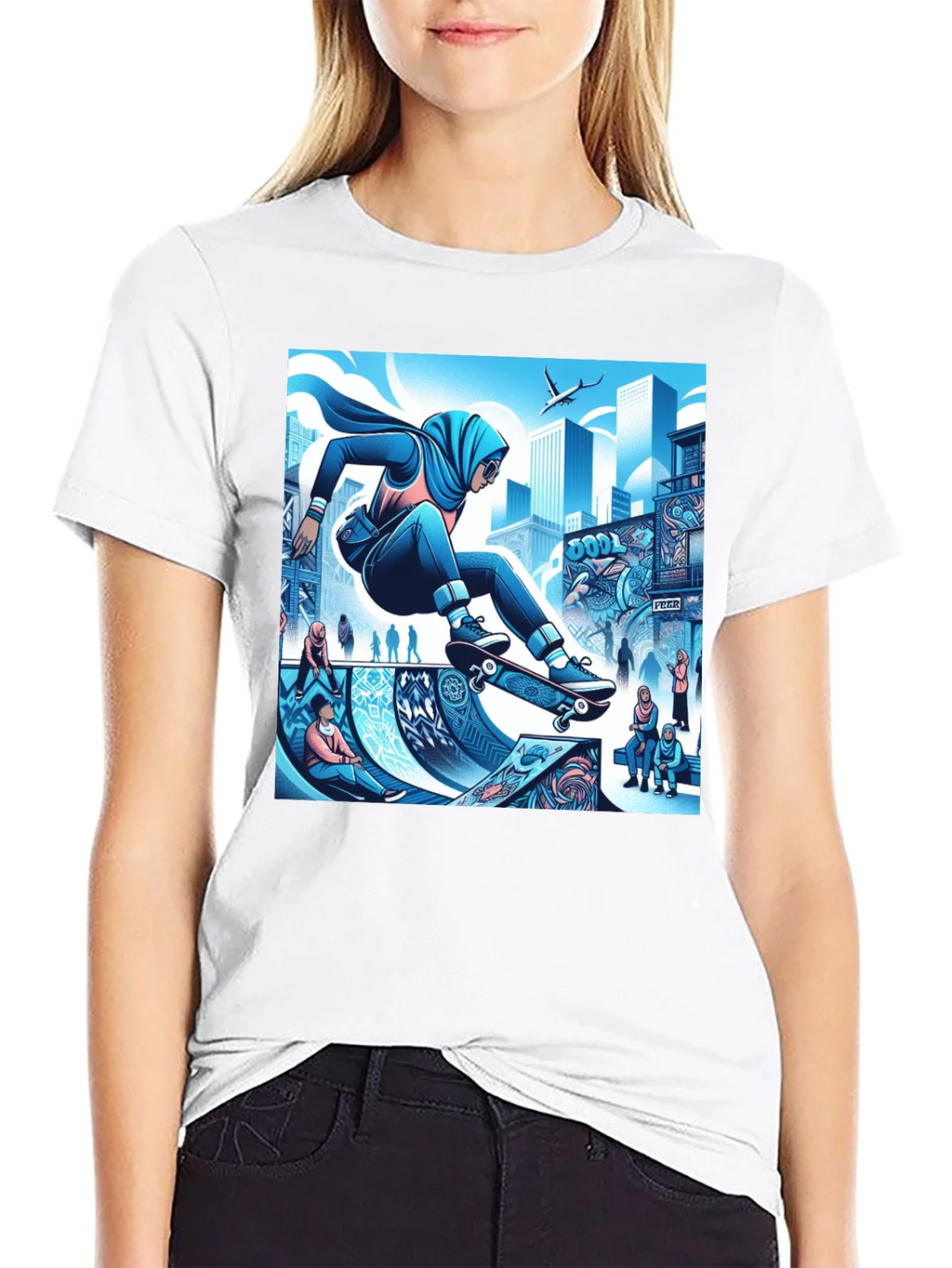 Skateboarding Hijabi Tee product image 6