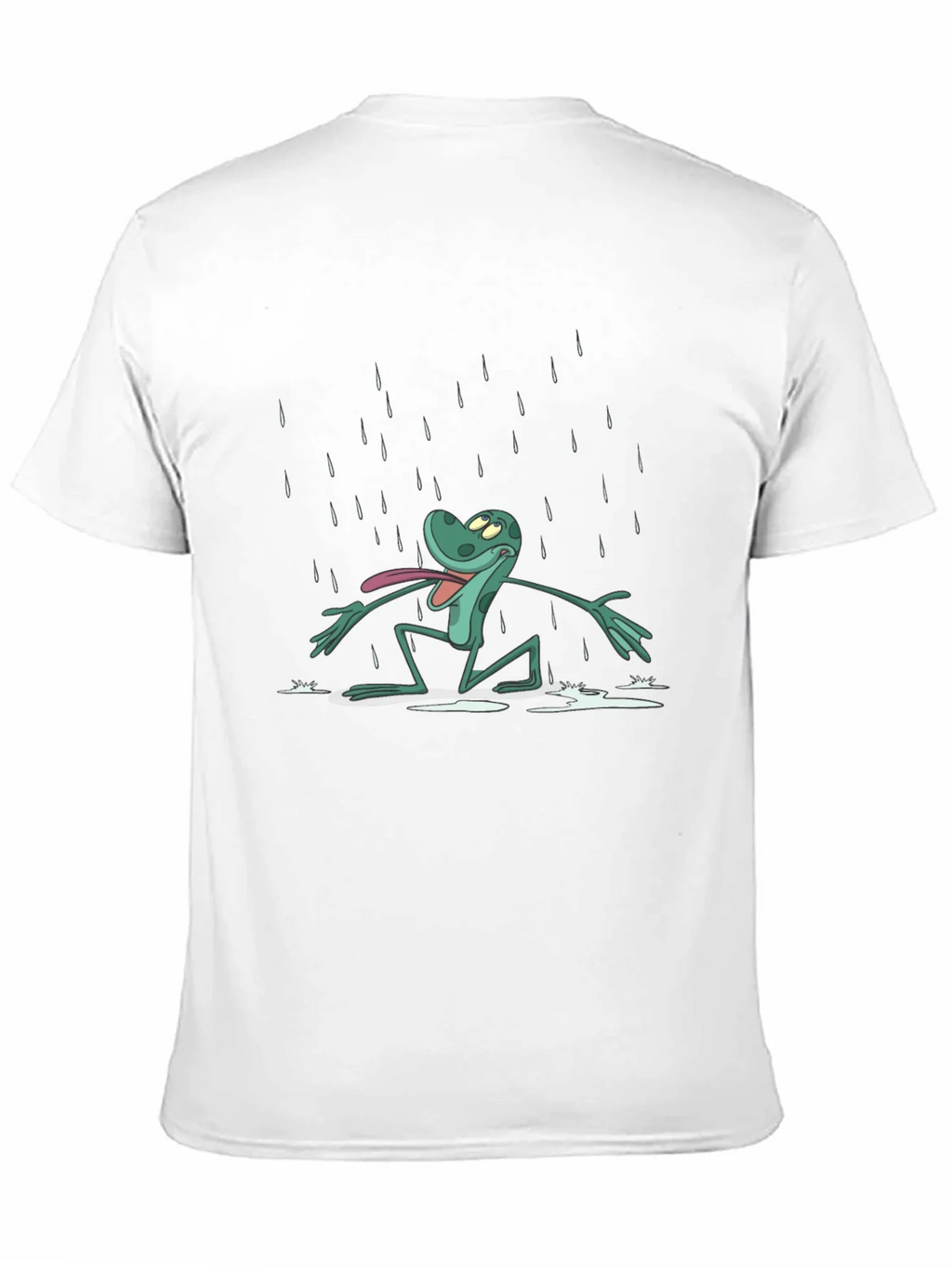 Frog in Rain Black T-Shirt product image 10