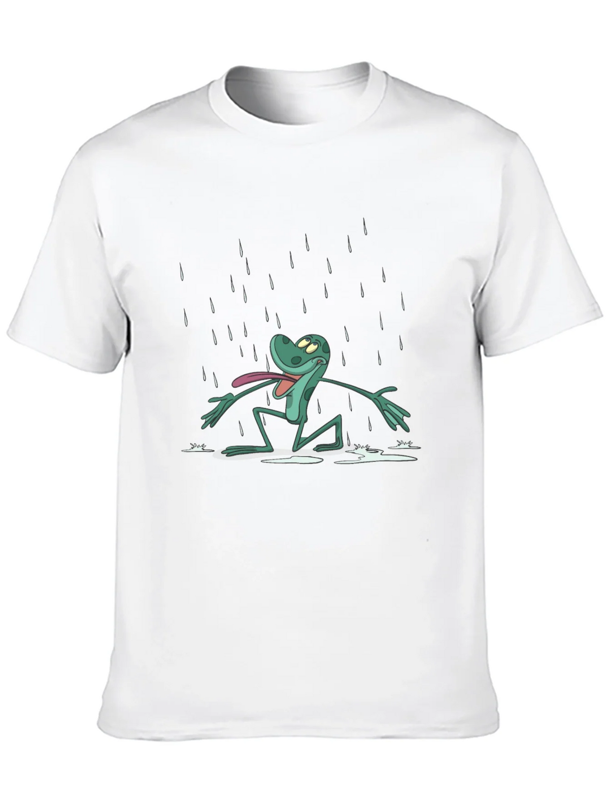 Frog in Rain Black T-Shirt product image 9