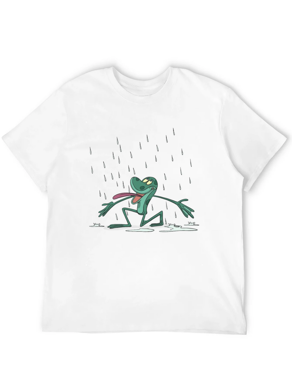 Frog in Rain Black T-Shirt product image 11