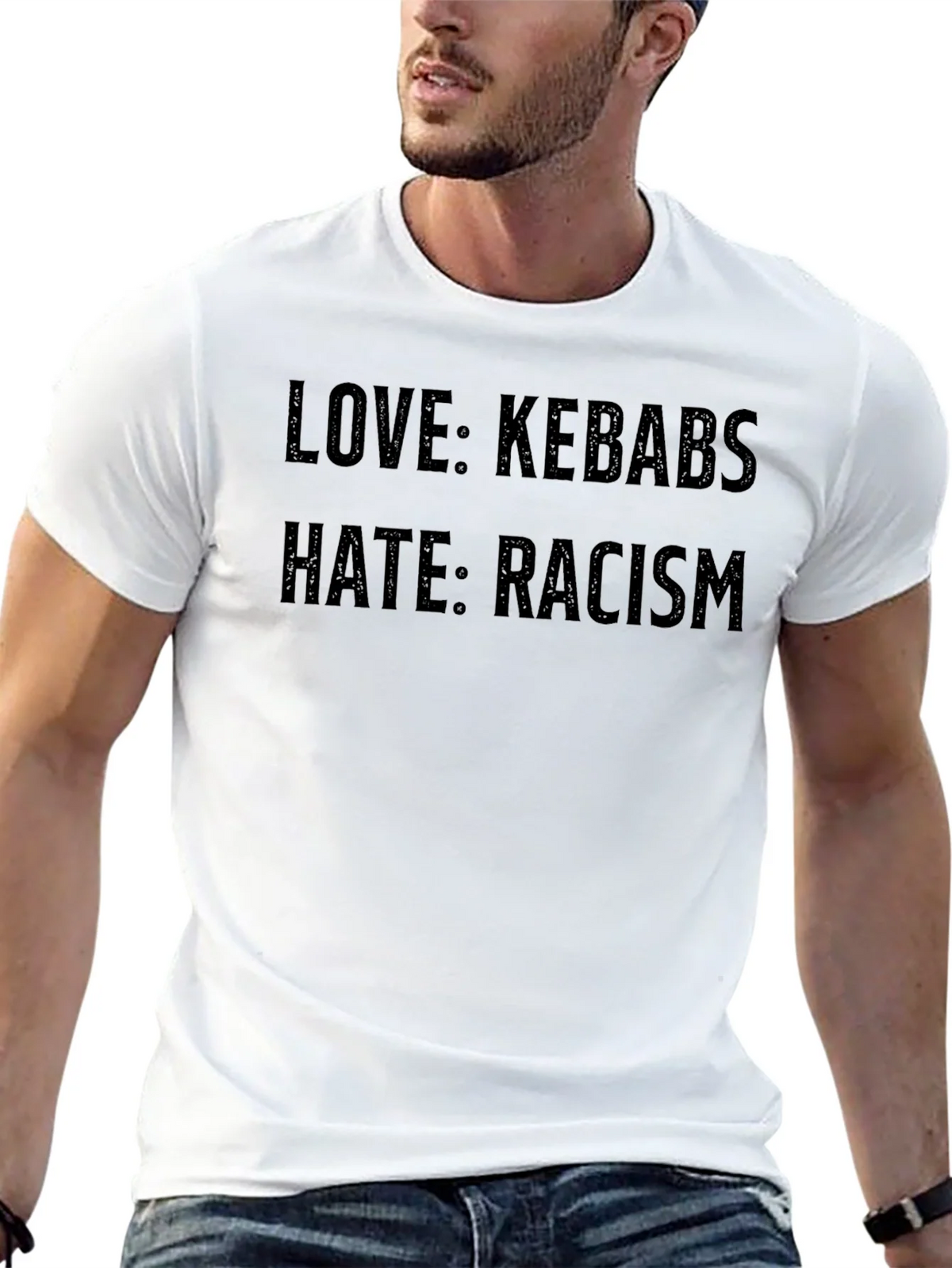 Love Kebabs Hate Racism Graphic T-Shirt product image 6