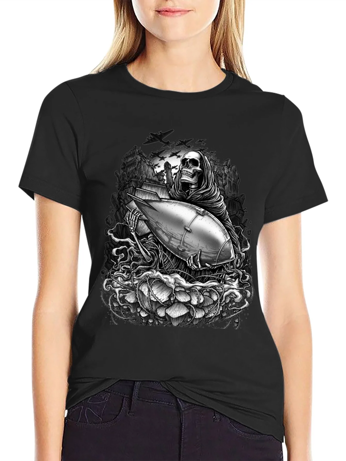 Grim Reaper Bomb Graphic T-Shirt product image 2