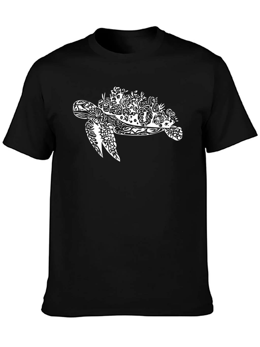 Sea Turtle Graphic Print Black T-Shirt product image 3