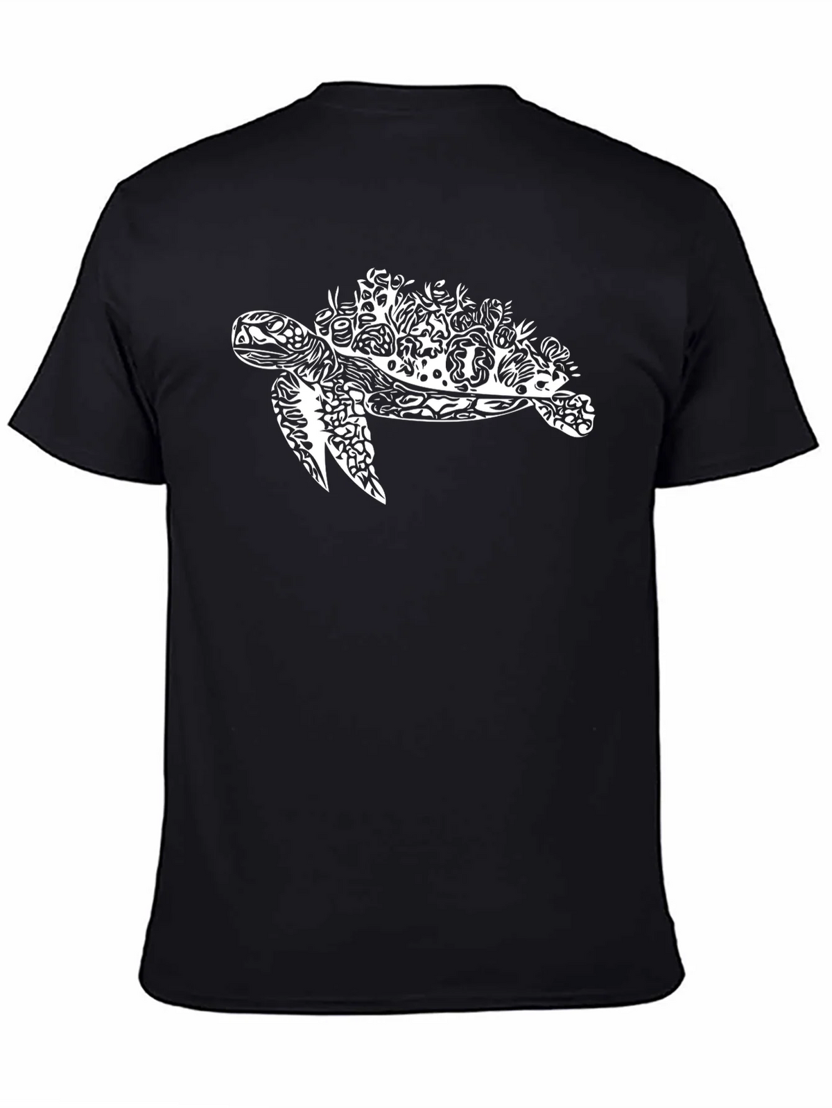 Sea Turtle Graphic Print Black T-Shirt product image 4