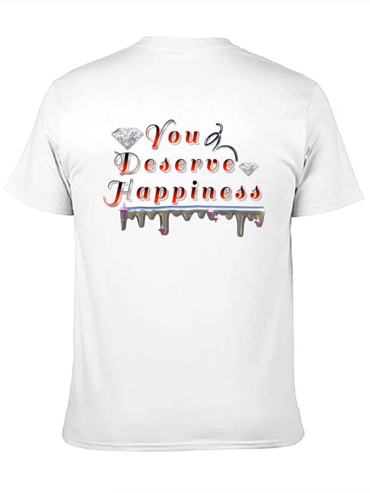 You Deserve Happiness Graphic Black T-Shirt product image 10