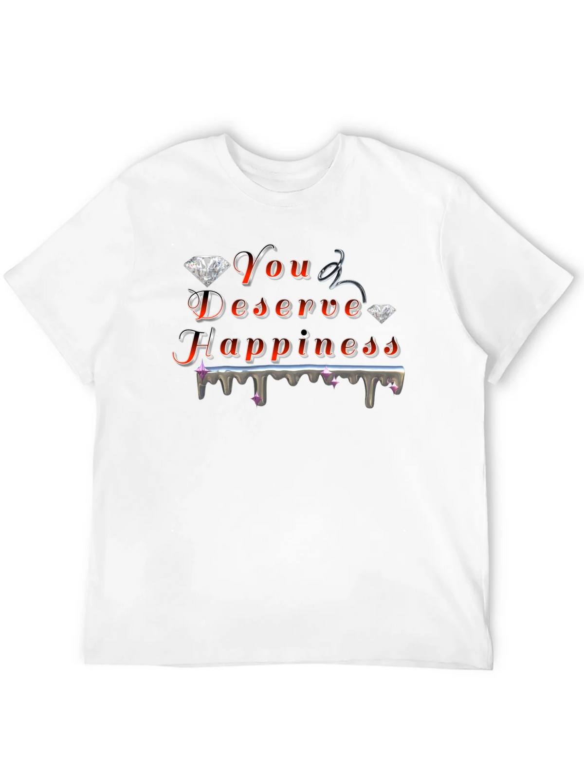 You Deserve Happiness Graphic Black T-Shirt product image 11