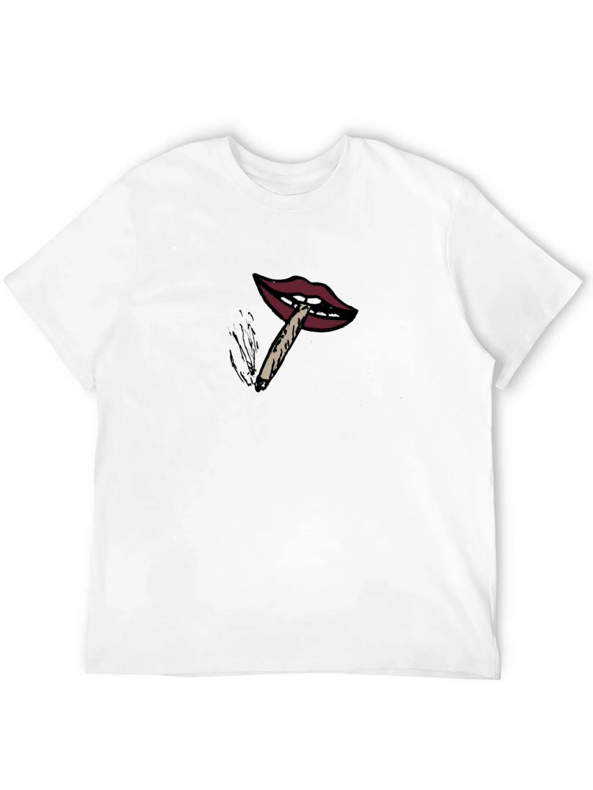 Lips Smoking Joint Graphic T-Shirt product image 11