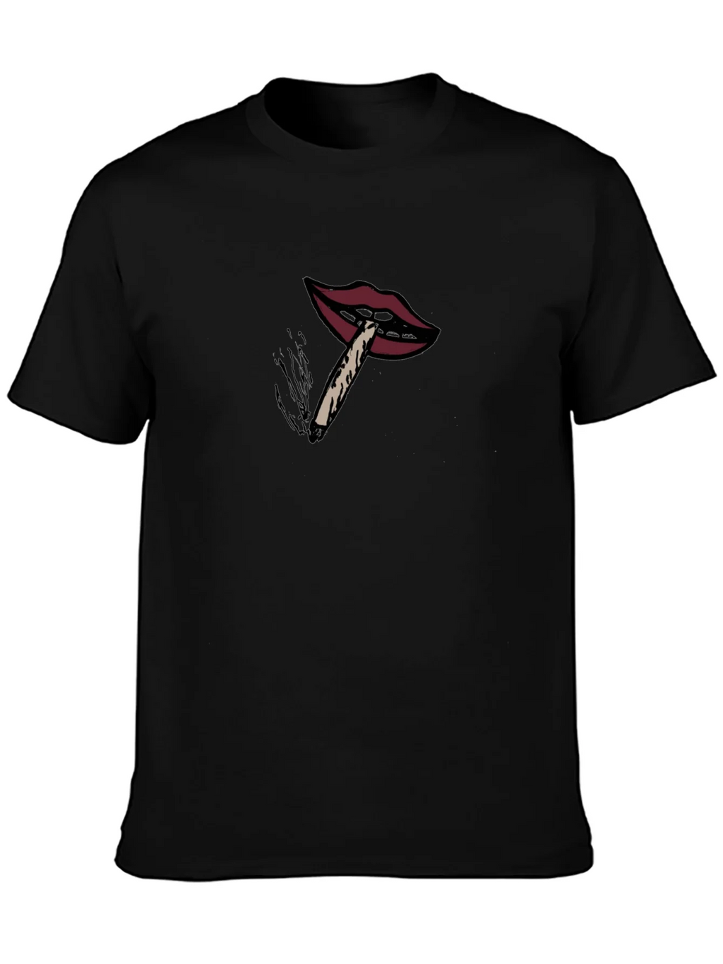 Lips Smoking Joint Graphic T-Shirt product image 3
