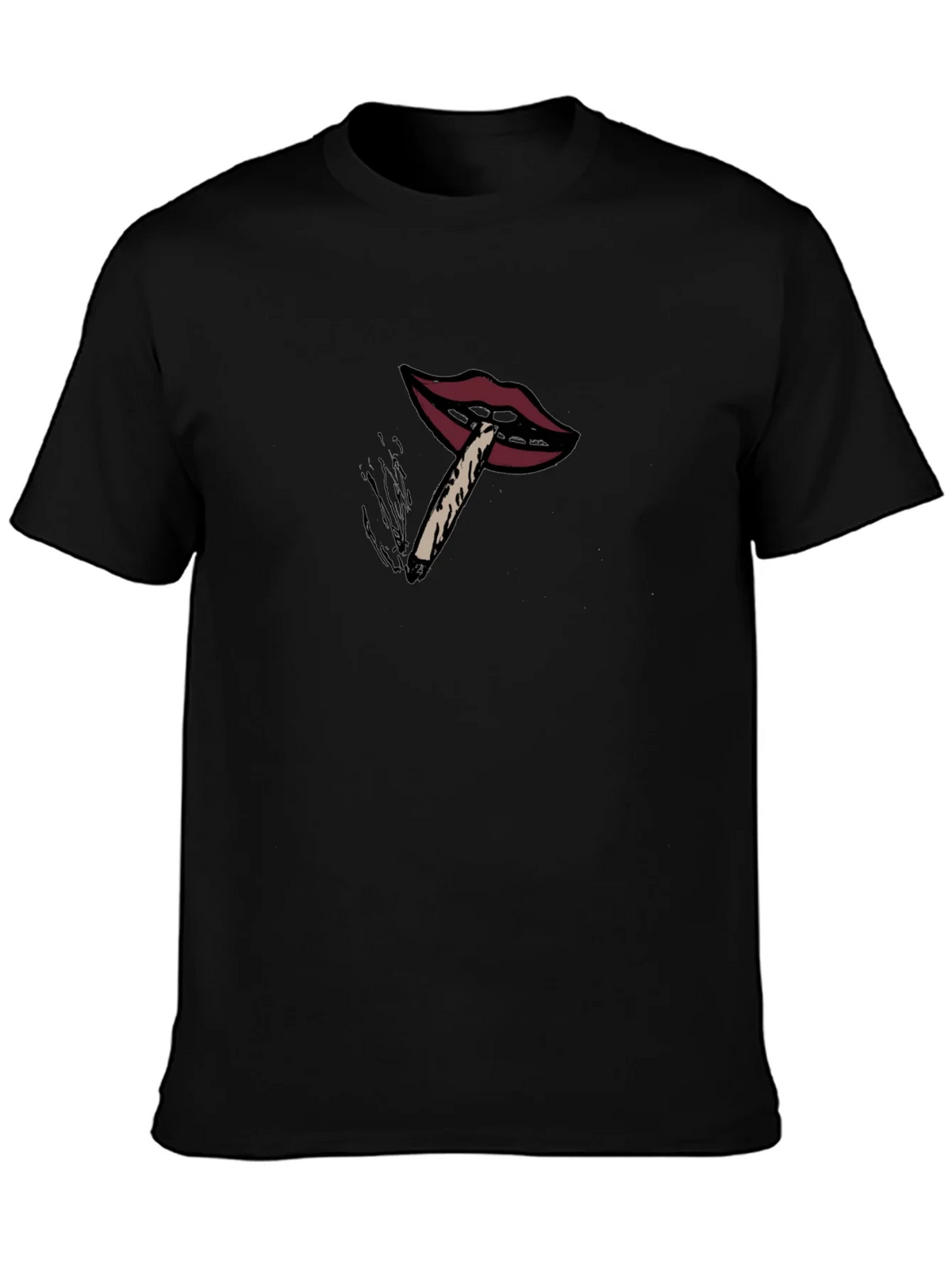 Lips Smoking Joint Graphic T-Shirt product image 3