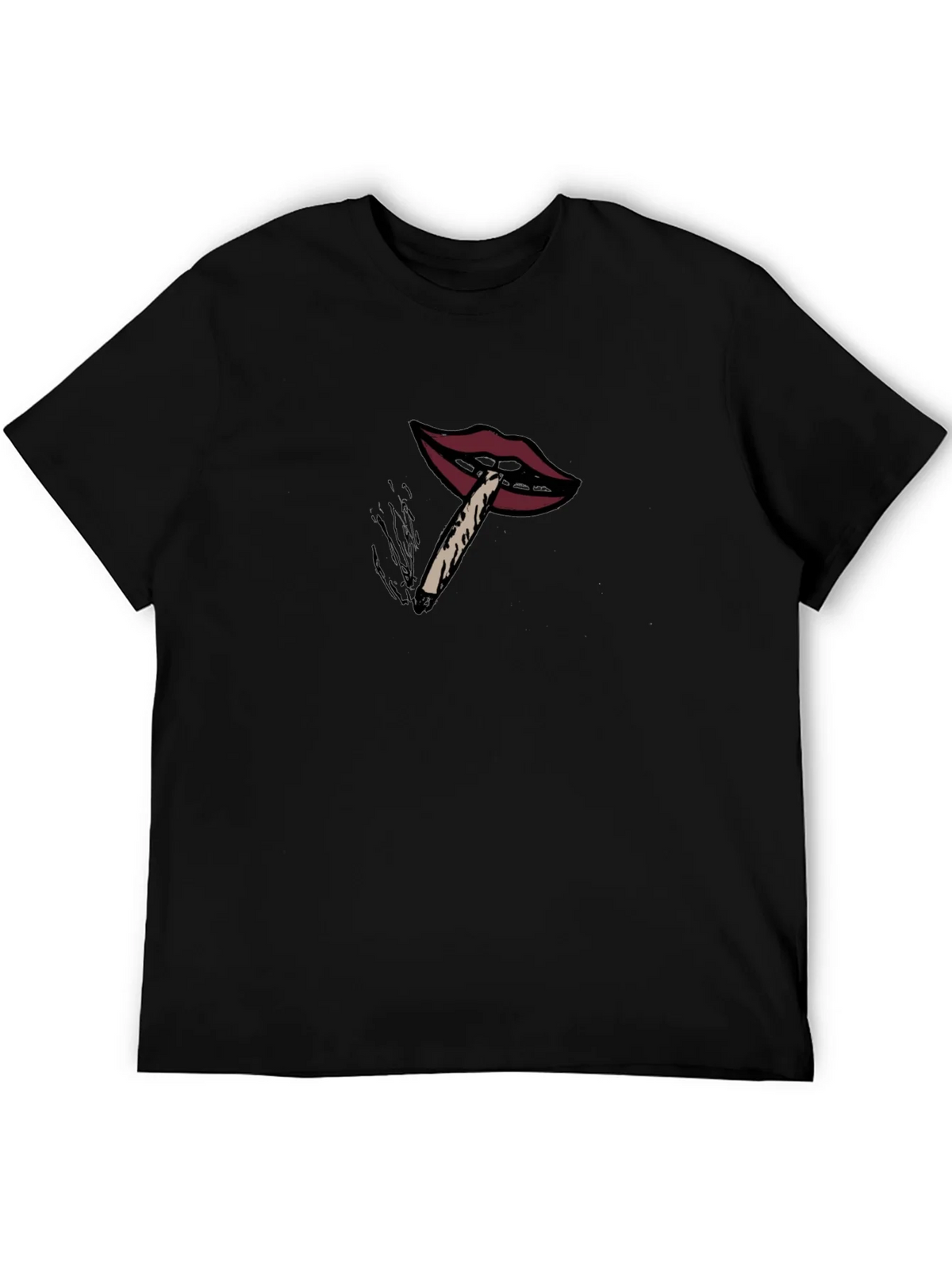 Lips Smoking Joint Graphic T-Shirt product image 5