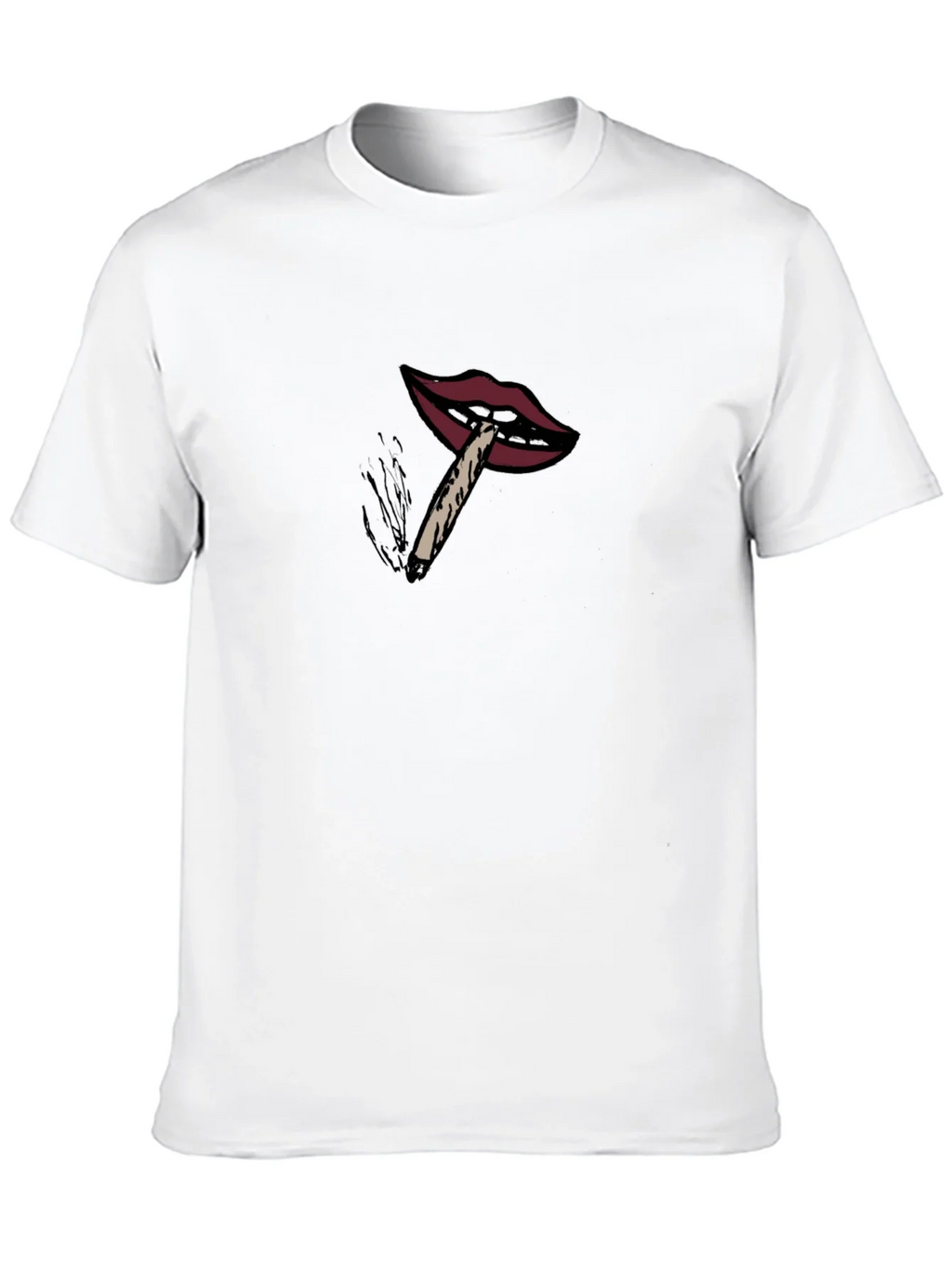 Lips Smoking Joint Graphic T-Shirt product image 9