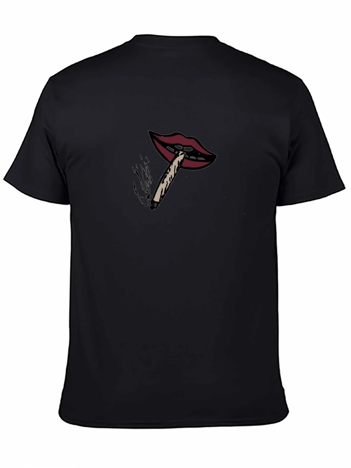 Lips Smoking Joint Graphic T-Shirt product image 4