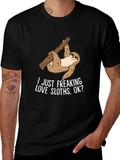 Sloth Lover T-Shirt - I Just Freaking Love Sloths Ok? product image 1