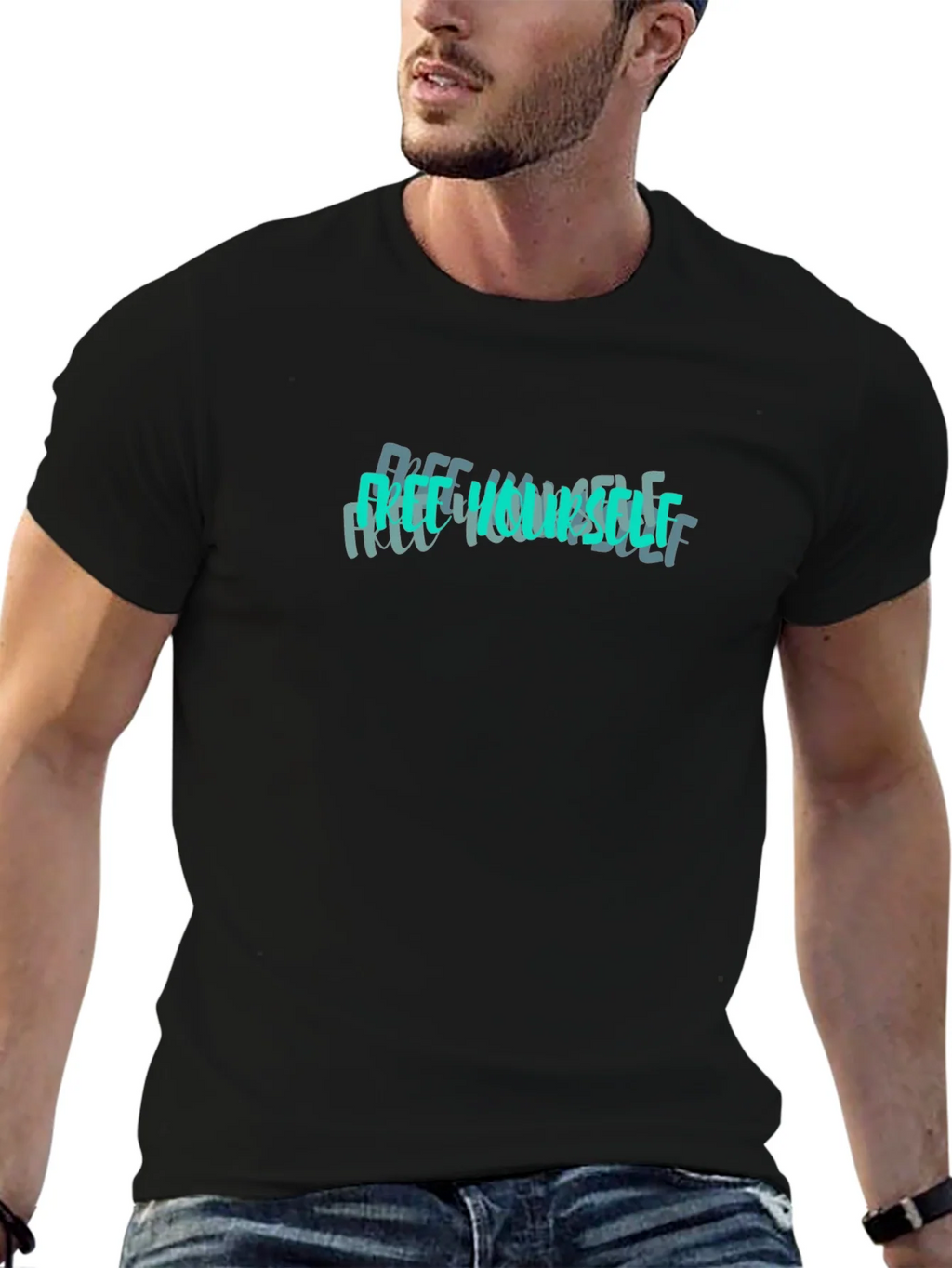 Free Yourself Graphic Tee - Black product image 6