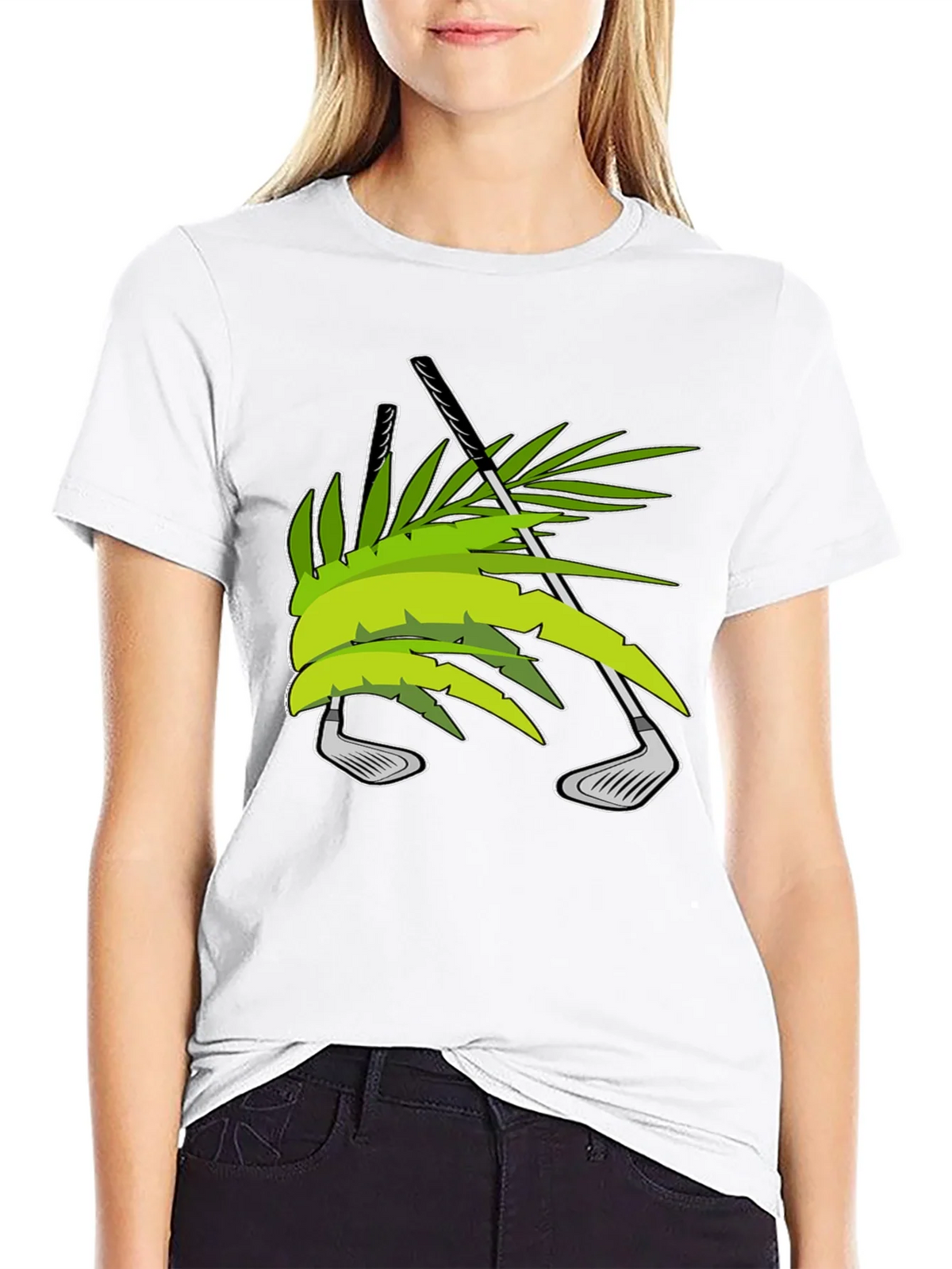 Tropical Golf T-Shirt - Palm & Clubs Design product image 8