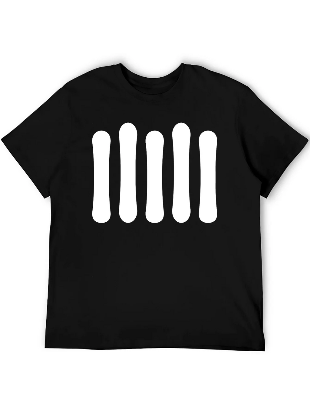 Black T-Shirt with Bold White Graphic product image 5
