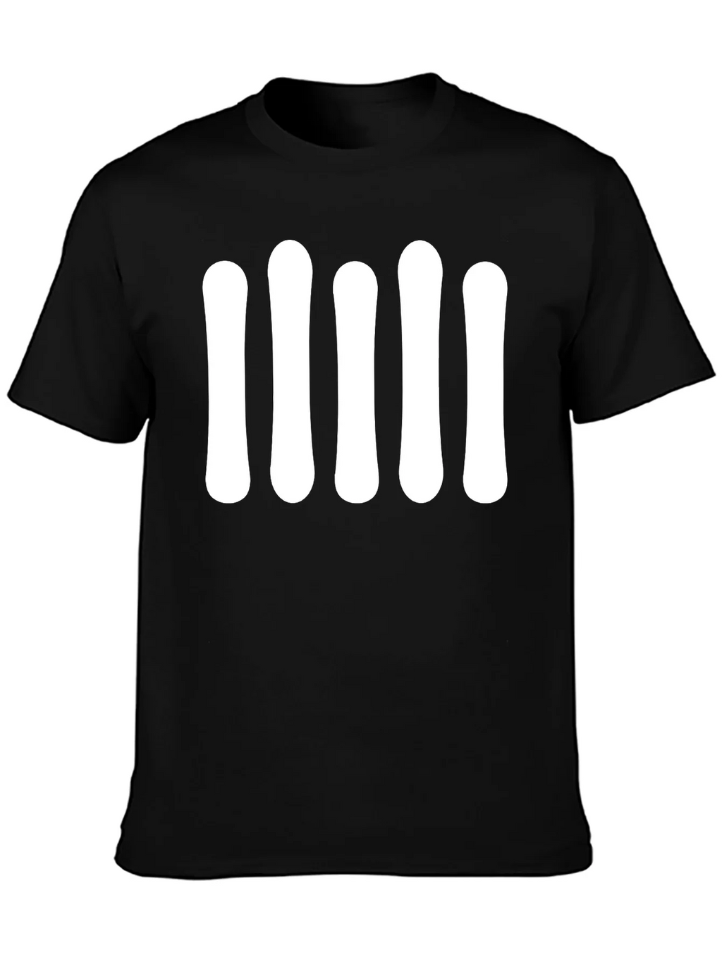 Black T-Shirt with Bold White Graphic product image 3
