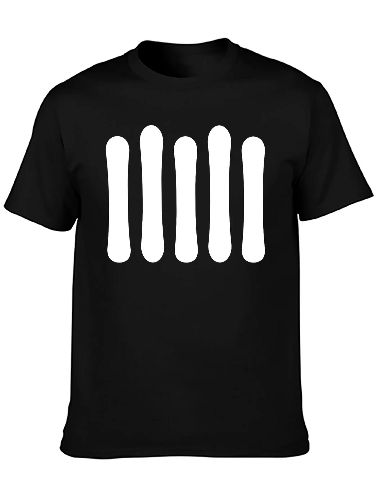 Black T-Shirt with Bold White Graphic product image 3