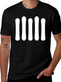 Black T-Shirt with Bold White Graphic product image 1