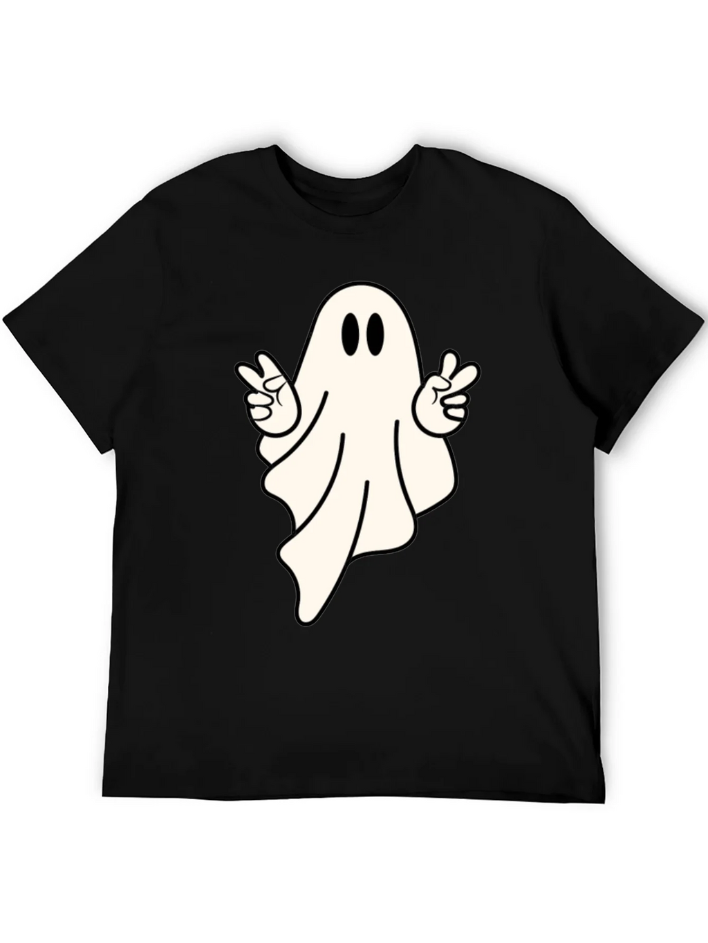 Cool Ghost Peace Sign T-Shirt - Spooky Season Apparel product image 5