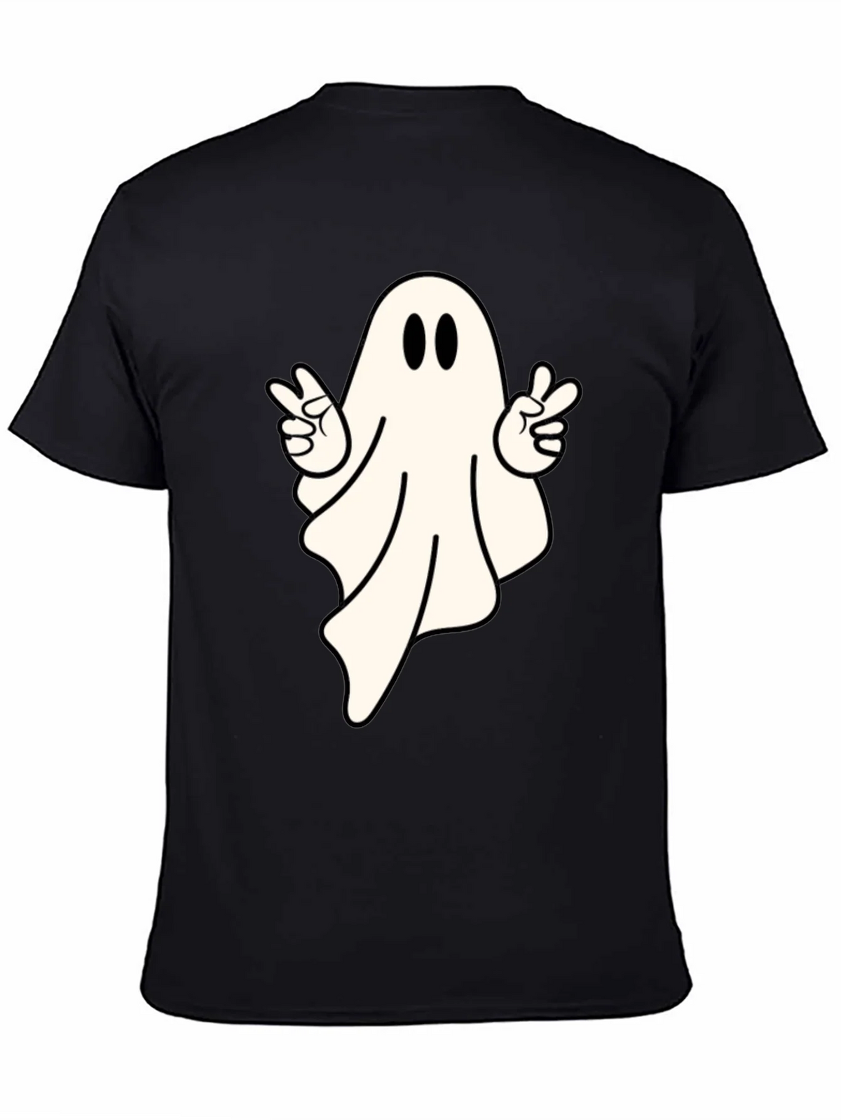 Cool Ghost Peace Sign T-Shirt - Spooky Season Apparel product image 4