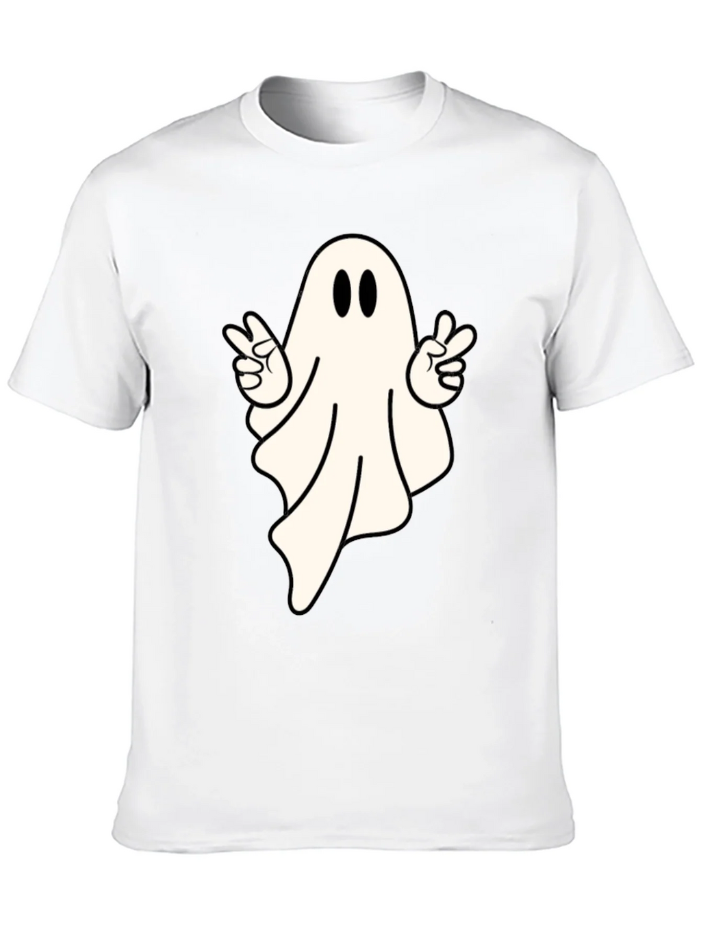 Cool Ghost Peace Sign T-Shirt - Spooky Season Apparel product image 9