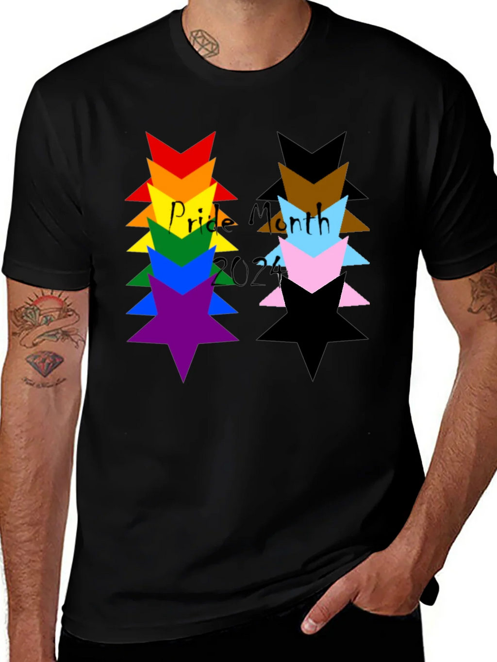 Pride Month Star Stack T-Shirt product image 1
