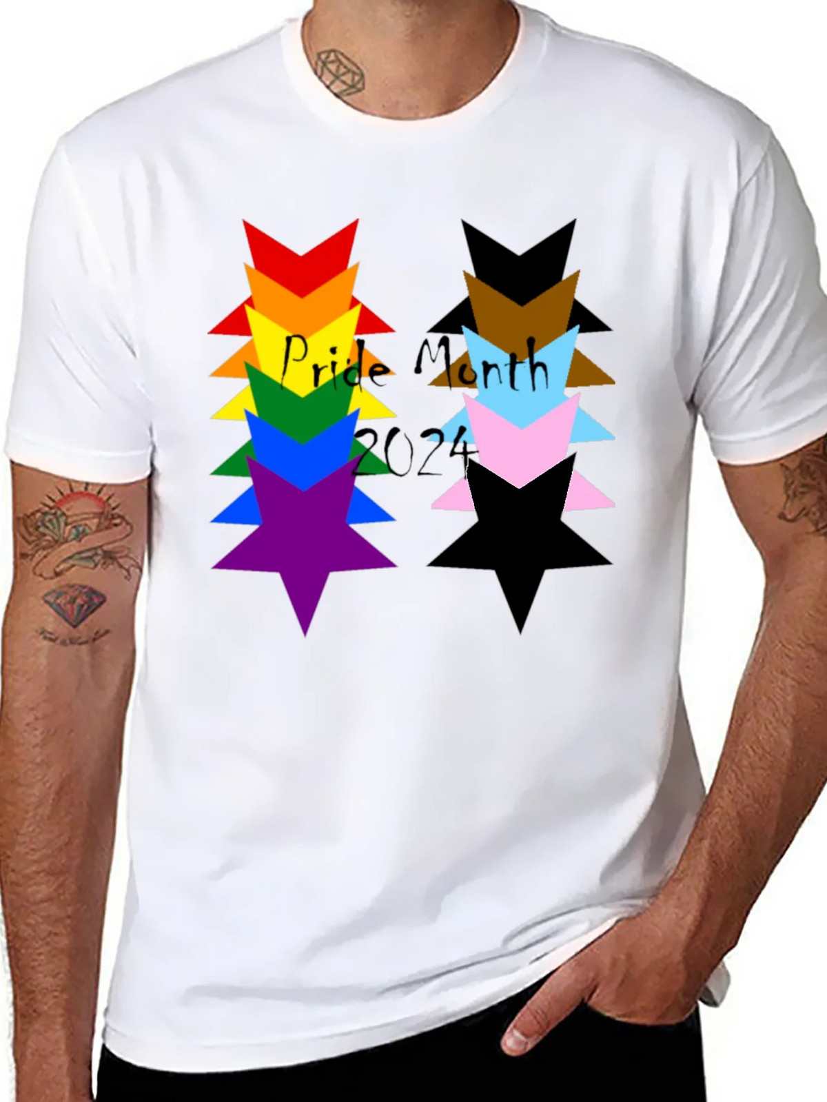Pride Month Star Stack T-Shirt product image 7