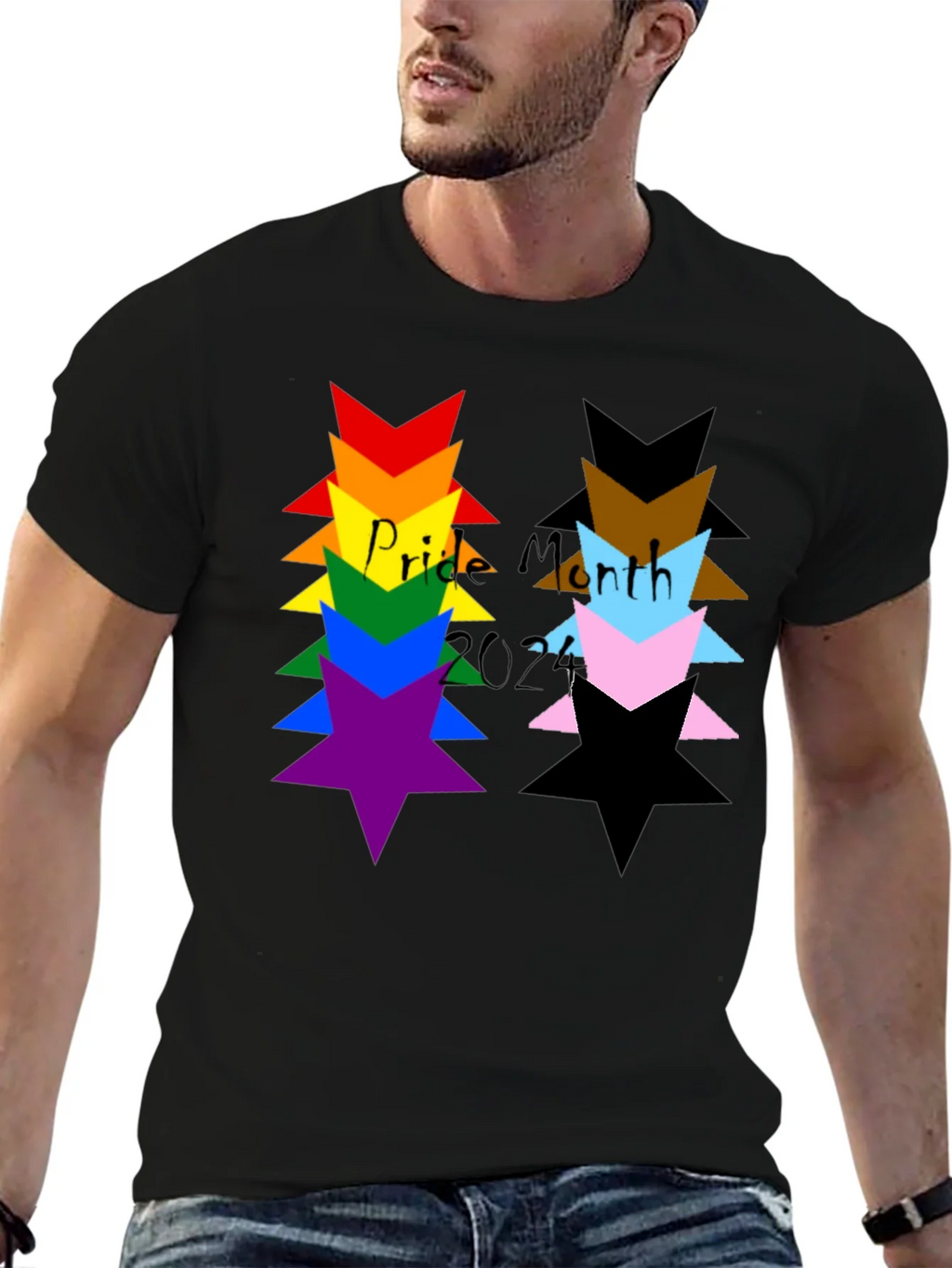 Pride Month Star Stack T-Shirt product image 6