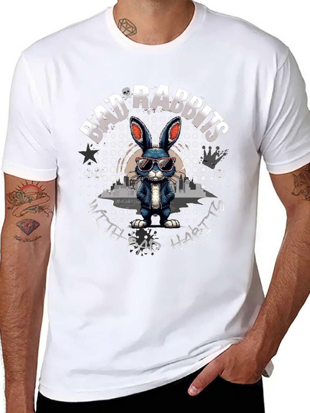 Bad Rabbits T-Shirt - Unique Graphic Tee product image 7